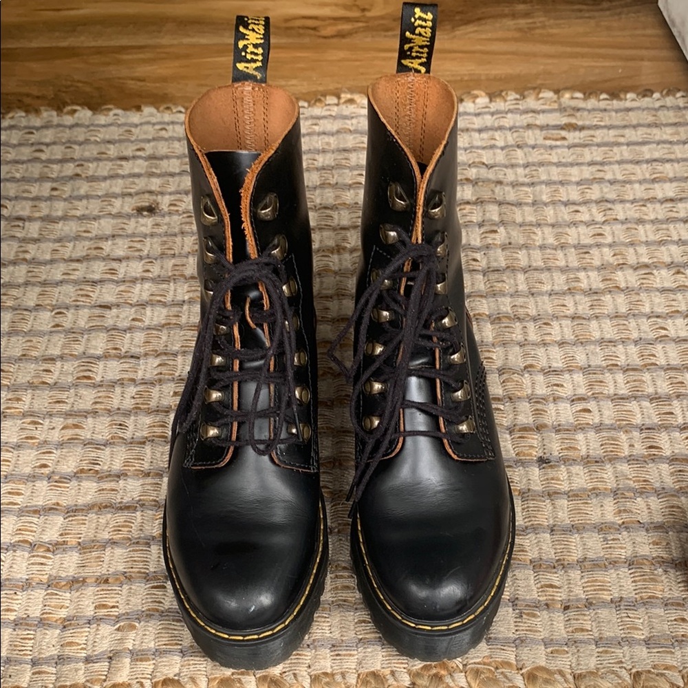 Dr. Martens Leona Platform Boots Black